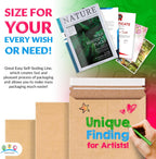 Rigid Mailers 6 x 8 Inch, Brown Cardboard Envelopes, Self Seal Tear Strip, 550 GSM Paperboard, Stay Flat Design, Pack