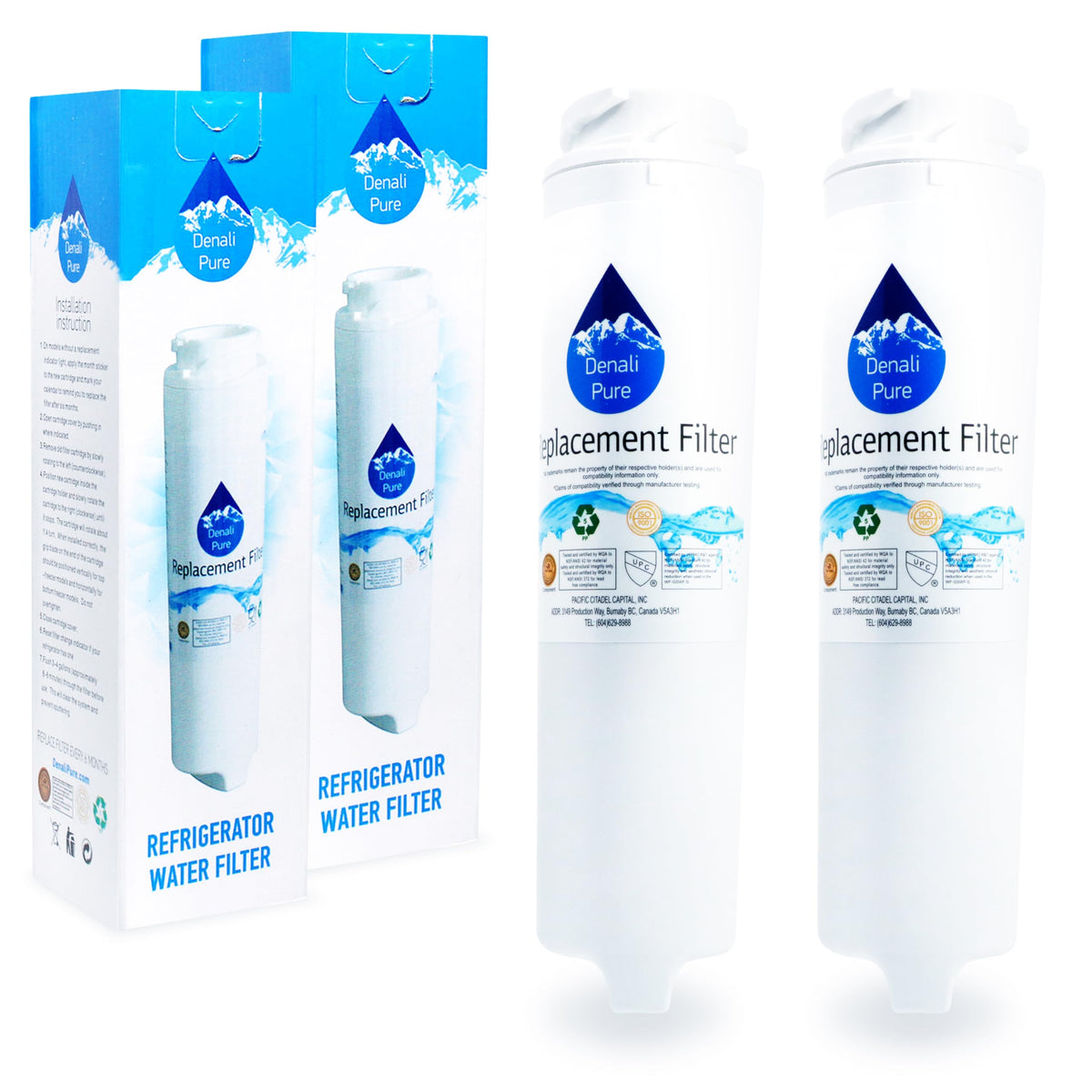 2x Refrigerator Water Filter for GE PFCS1PJXBSS Compatible with GSWF