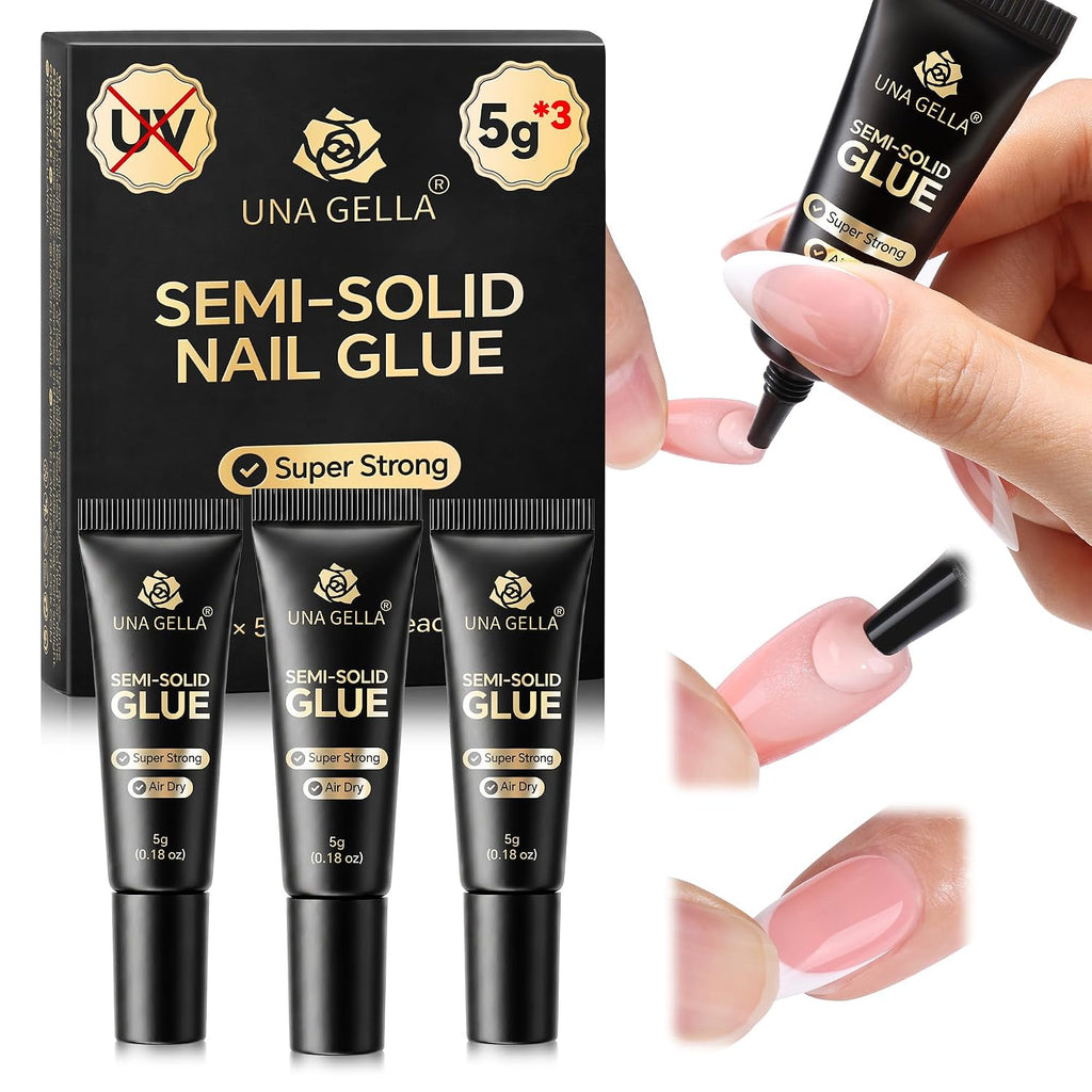 Nail Glue for Press Ons & Nail Tips 3 Pack 5g Super Strong No U V