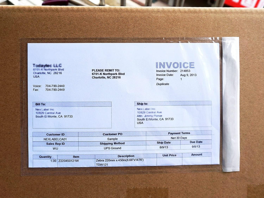 Premium 6''x10'' Packing List Envelope, Tailored Size for Letter-size Paper Folded in Half, Adhesive Shipping Label