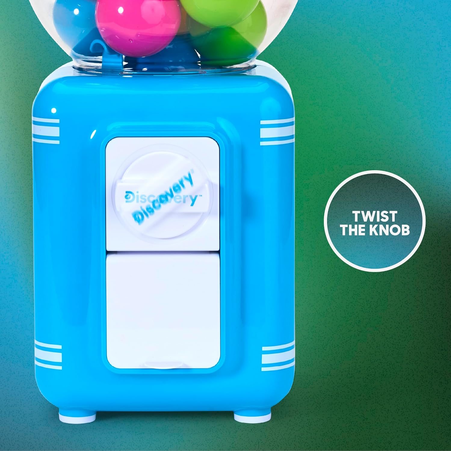 Toy Vending Machine for Kids| Dispense 12 Surprise Prize Capsules| Refillable Mini Gumball Machine Toy| Planet Bouncy