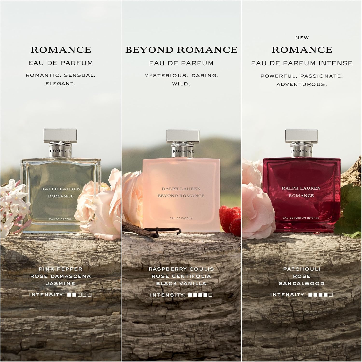 Romance - Eau de Parfum - Women's Perfume - Floral & Woody - With Rose, Jasmine, and Berries - Medium Intensity |