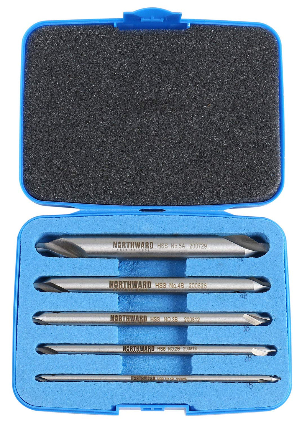 Accusize Long Center Drill Set, #1-#5, 3/64"-3/16", 5-Pc, M2 HSS, 3560-1001