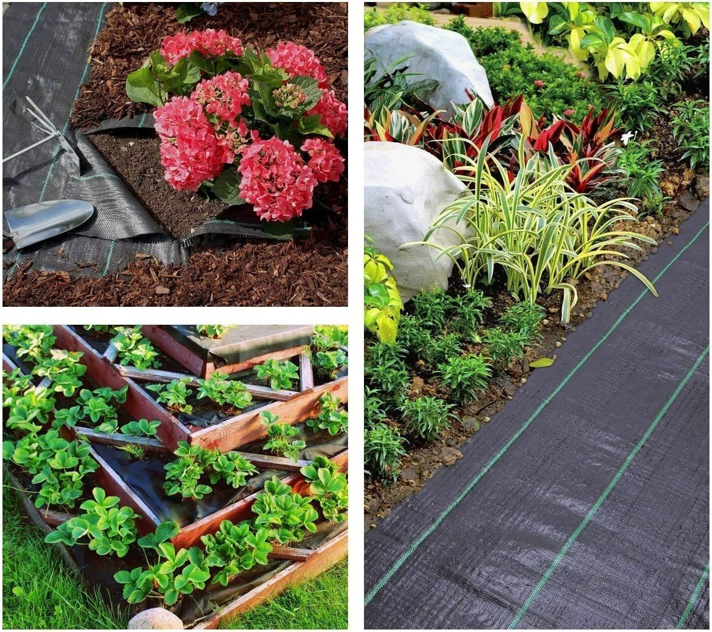 Weed Barrier Landscape Fabric Heavy Duty,3.2 OZ Premium Garden Ground Cover,1.4 ft X 50 ft Heavy Duty Weed Mat
