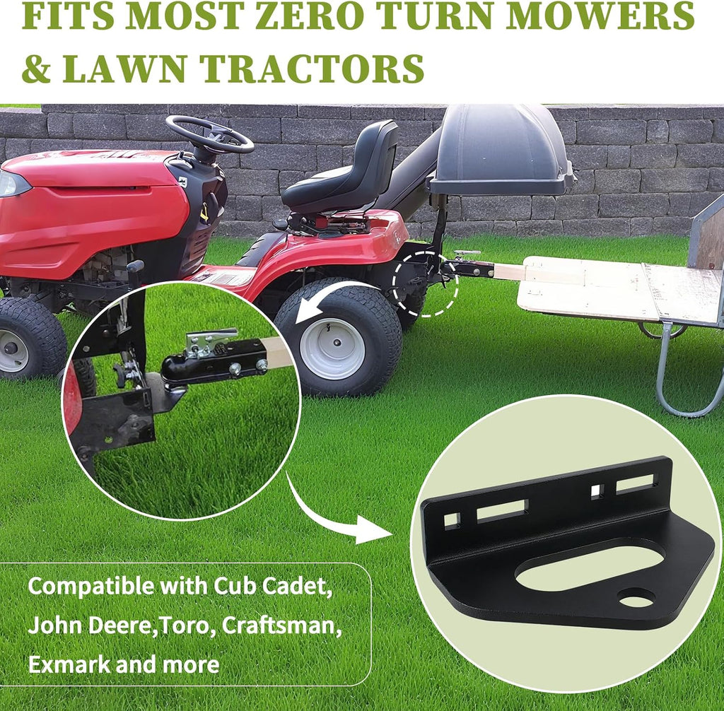 Zero Turn Lawn Mower Trailer Hitch, Trailer Hitch Fit for Craftsman, John Deere, Cub Cadet, Exmark, Toro etc Lawn
