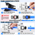 TAILONZ 1/4" x 3/8" NPT Push to Connect Straight & Elbow Fitting Kit 12Pcs