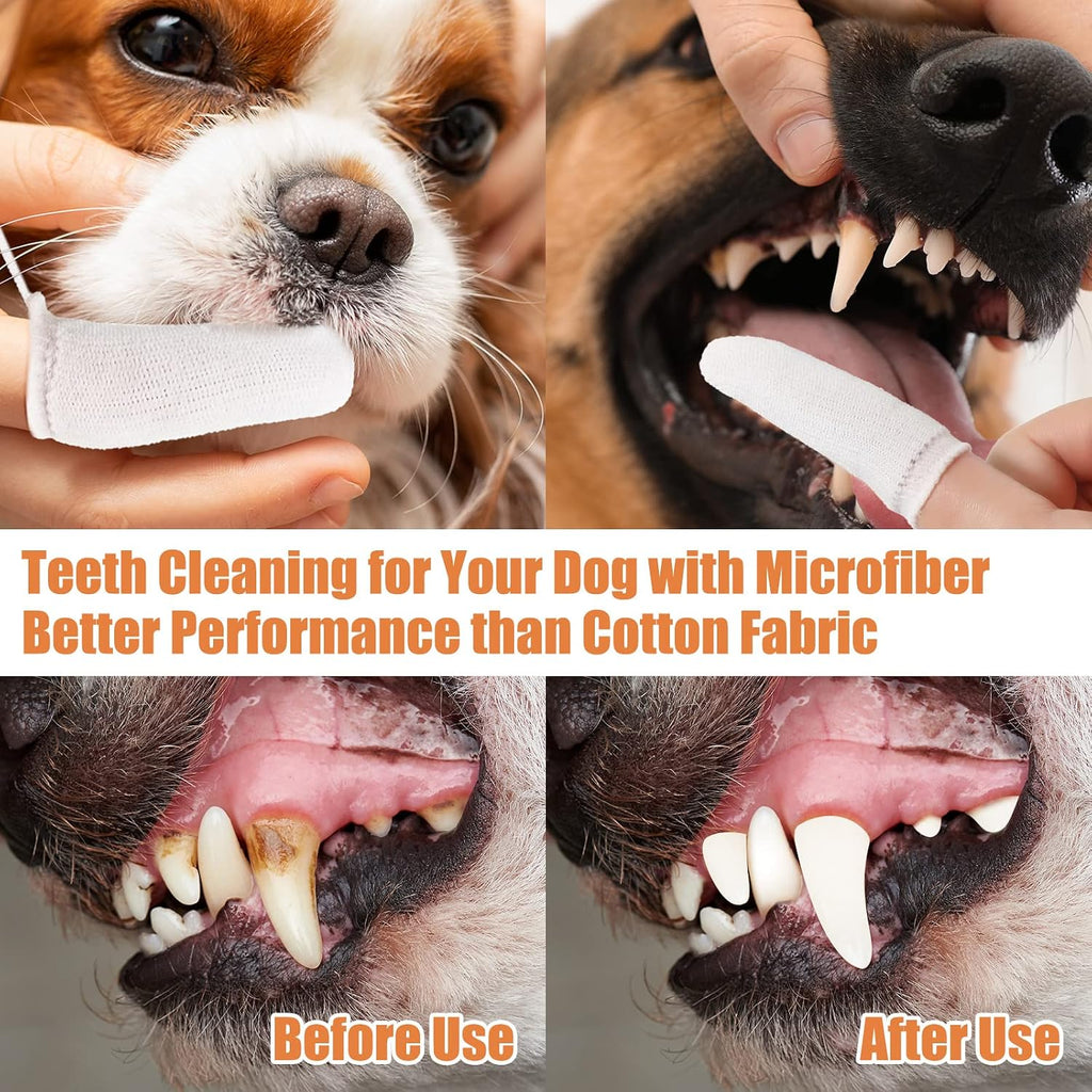 20 Pcs Dog Fingerbrush Microfiber Full Soft Finger Pet Toothbrush