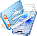 for iPhone 17 Screen Protector 3 Pack, [9H+ Hardness] [Military-Grade Drop Protection] [Sensitive Touch] [Easy