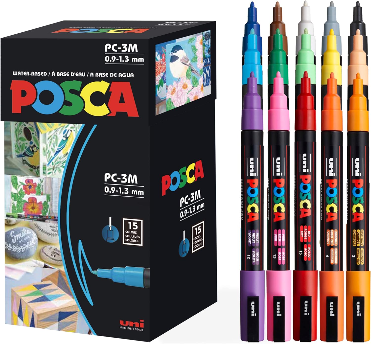 Paint Markers, 3M Fine Point Acrylic Paint Pens with Reversible Tips, Art Supplies For Gifts, Decorations Fabric