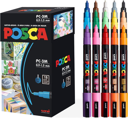 Paint Markers, 3M Fine Point Acrylic Paint Pens with Reversible Tips, Art Supplies For Gifts, Decorations Fabric