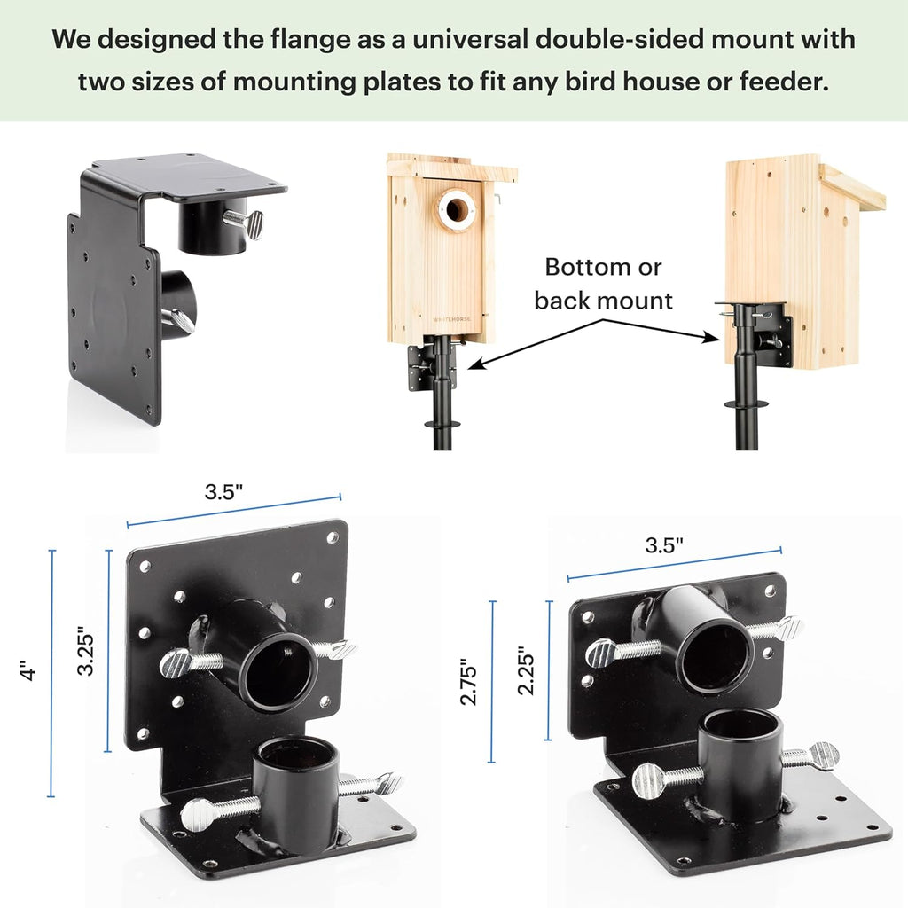 Bird House Pole with Baffle- A Professional Squirrel Proof Bird Feeder Pole - Very Sturdy Against Strong Winds - Bird