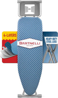 Premium Full-Size Ironing Board 45x15 Inch Large Surface, Integrated Upgraded Iron Rest with Hanger Rack, Height