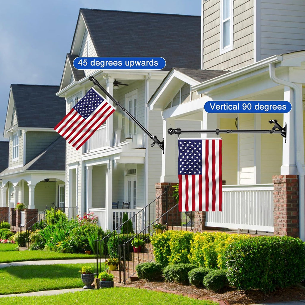 Flag Pole for Outside House, Heavy Duty Metal Flagpole for Residential, Outdoor or Porch, Stainless Steel Flag Poles