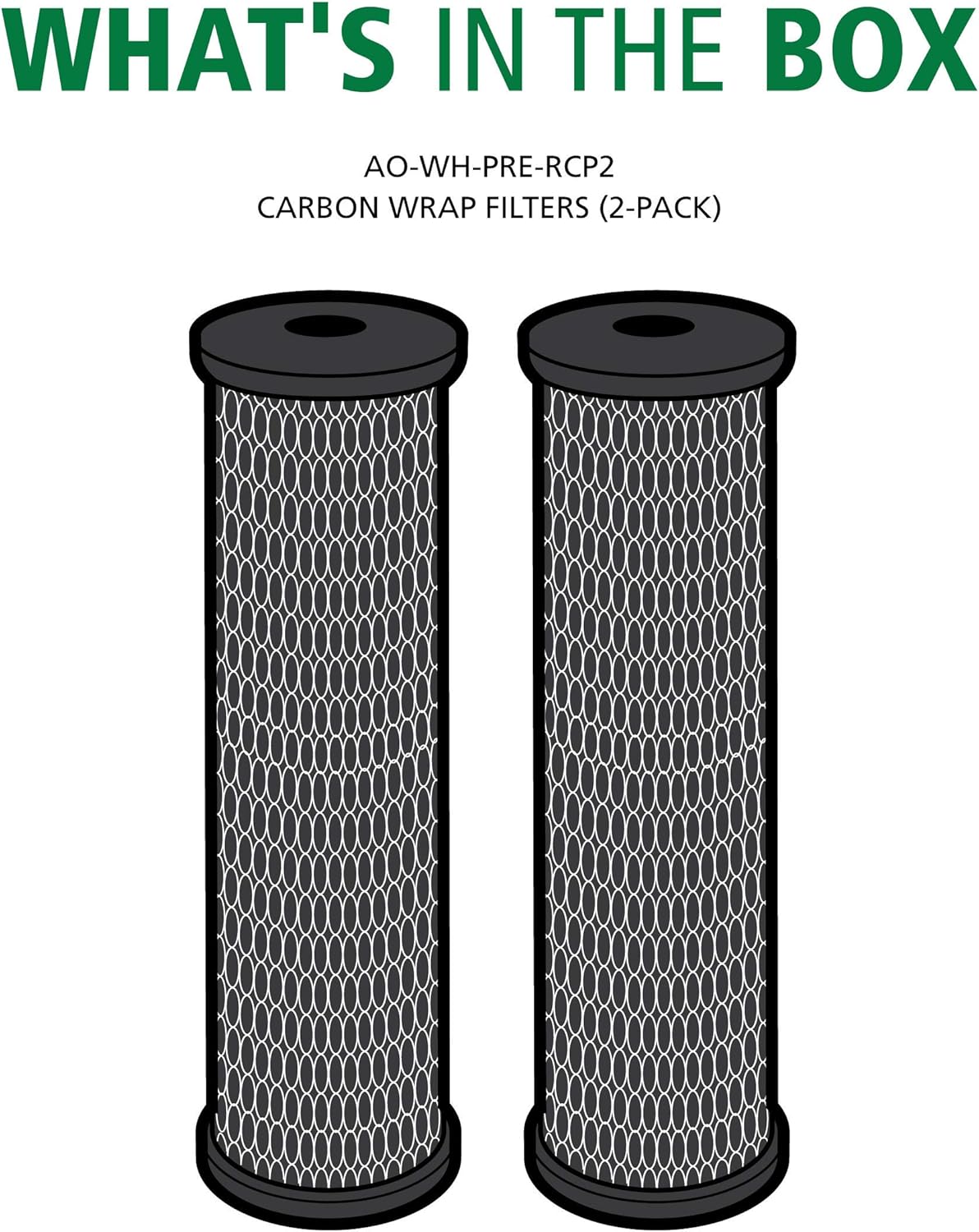 2.5"x10" 5-Micron Carbon Wrap Sediment Filter | AO-WH-PRE-RCP2 | NSF Certified | Fits AO-WH-PREV or AO-WH-PRE Whole