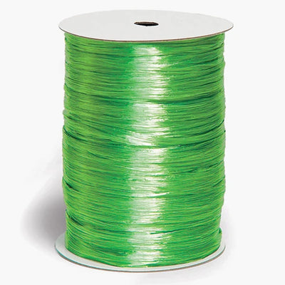 Pearlized Raffia Ribbon, 1/4 Inch Wide, 100 Yards, Decorative Crafting Ribbon (Celadon Green)