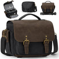 Camera Bag, Vintage Canvas Camera Sling Bag Crossbody Camera Case | Water-resistant DSLR SLR Mirrorless Camera Bag