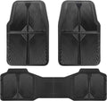 Rubber Floor Mats, All Weather Waterproof Trim-to-Fit Automotive Mats for Cars Trucks SUV, Anti-Slip Easy Clean