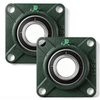 2pcs UCF211-32 Square Pillow Flange Bearing, 2" Bore 4-Bolt Cast