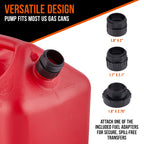 Deway Fuel Transfer Pump, Precision Auto-Shutoff Nozzle, 2.4 GPM, 51 in
