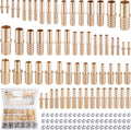 124PCS Brass Splicer Hose Barb Fittings Assortment