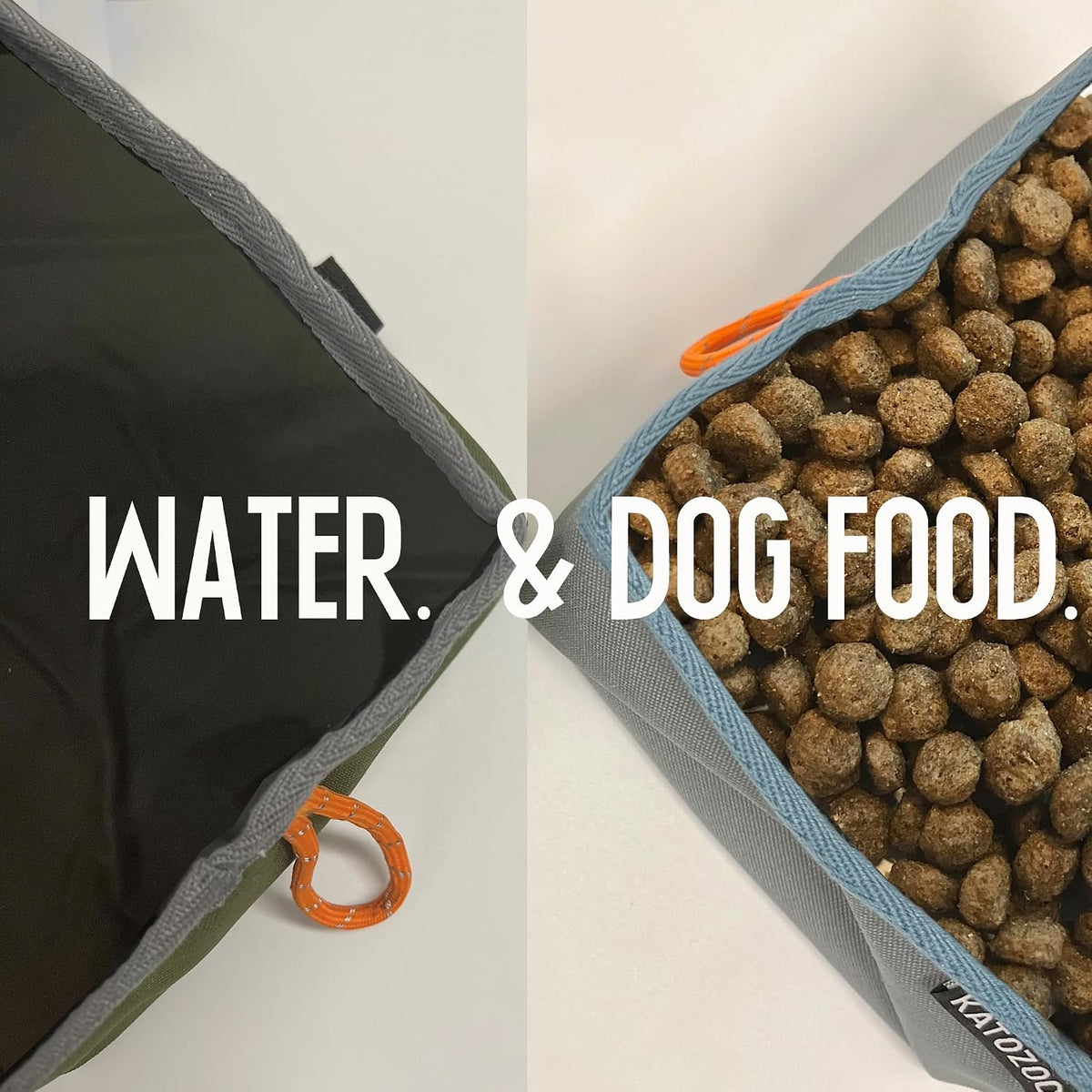 Travel Dog Bowls, 2 Pack 60oz Collapsible Dog Bowls, Portable Food and Water Bowls for Walking, Camping, and