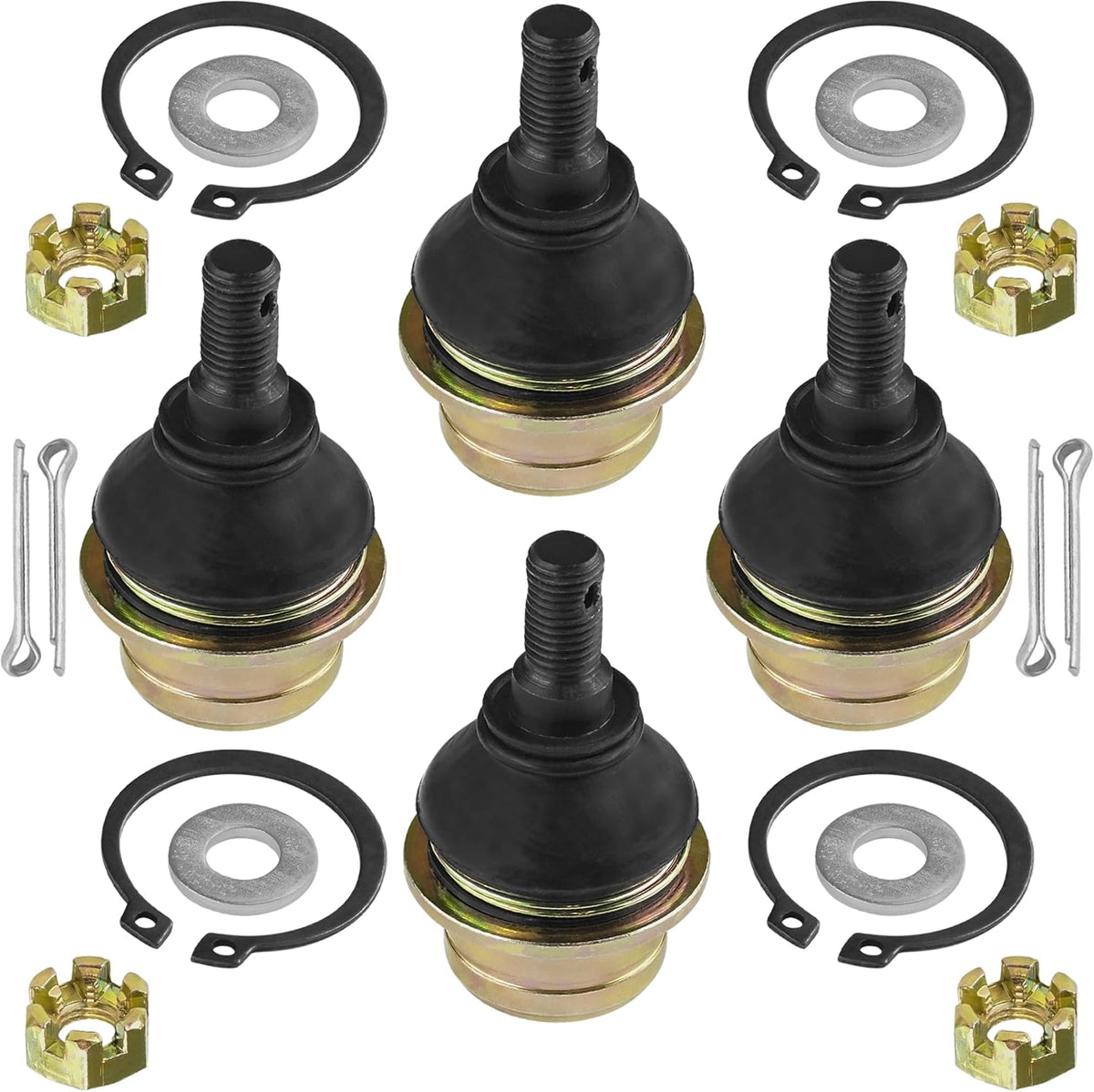 Caltric 4 Upper and Lower Ball Joints Compatible With Suzuki Kingquad LT-A750X LTA750X 2008-2026