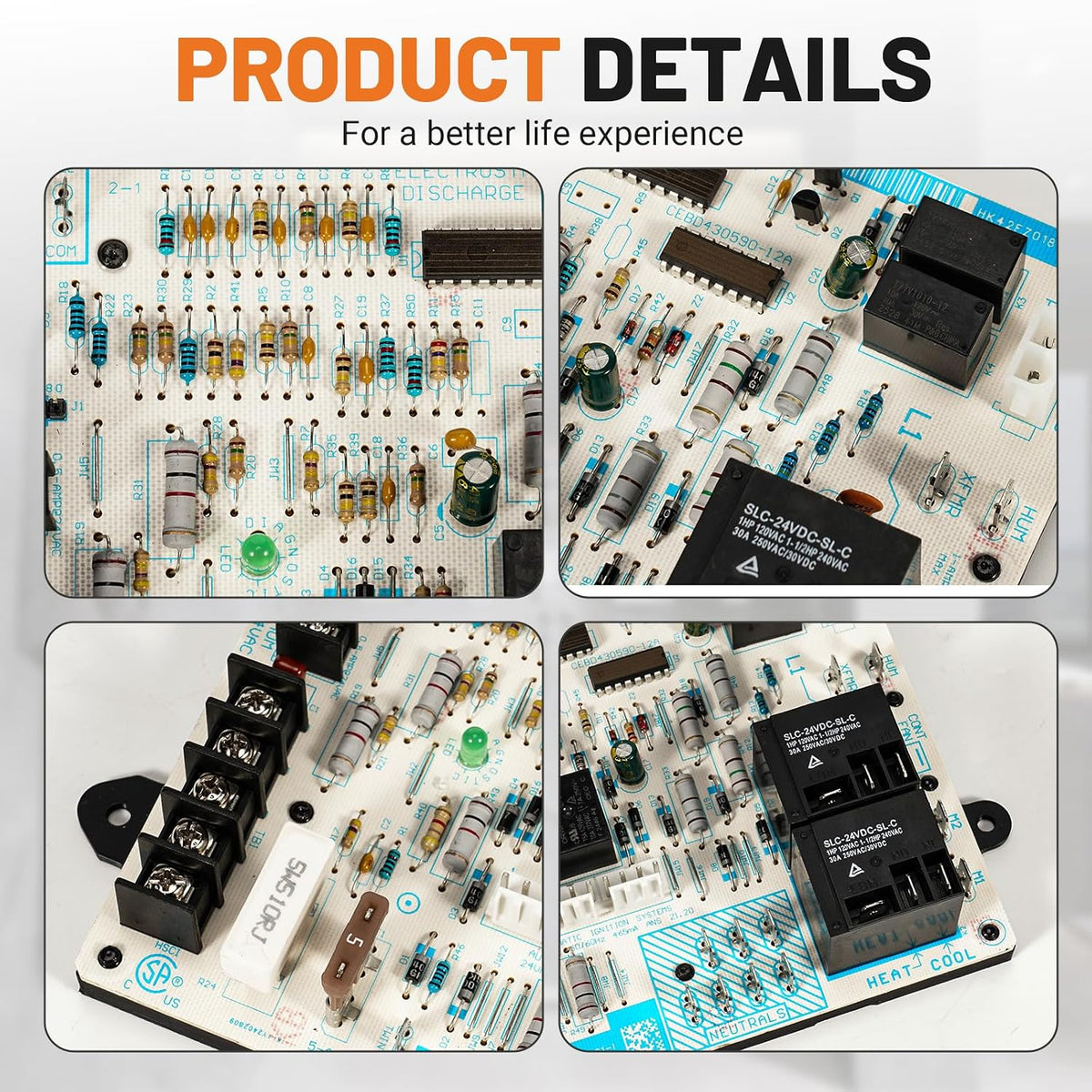 Upgraded HK42FZ018 OEM Furnace Control Board Fits for Carrier 1172550, CEPL130590-01, CEBD430590-10A Control Circuit Board, Fit for Heil Integrated Circuit Panel HVAC Systems (1-Year Worry Free)