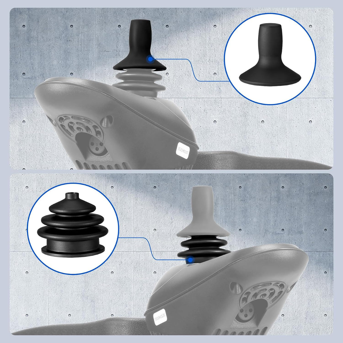 Electric Wheelchair Joystick Button Cap, Black, Suitable for Power Wheelchair Controllers