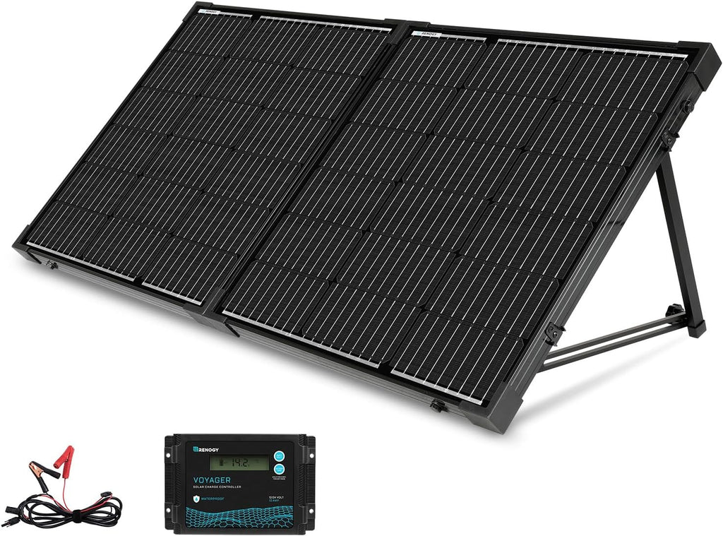 100W Portable Solar Panel, 25% High Efficiency Solar Panel Kit with 20A Charger Controller for 12V Battery&Power