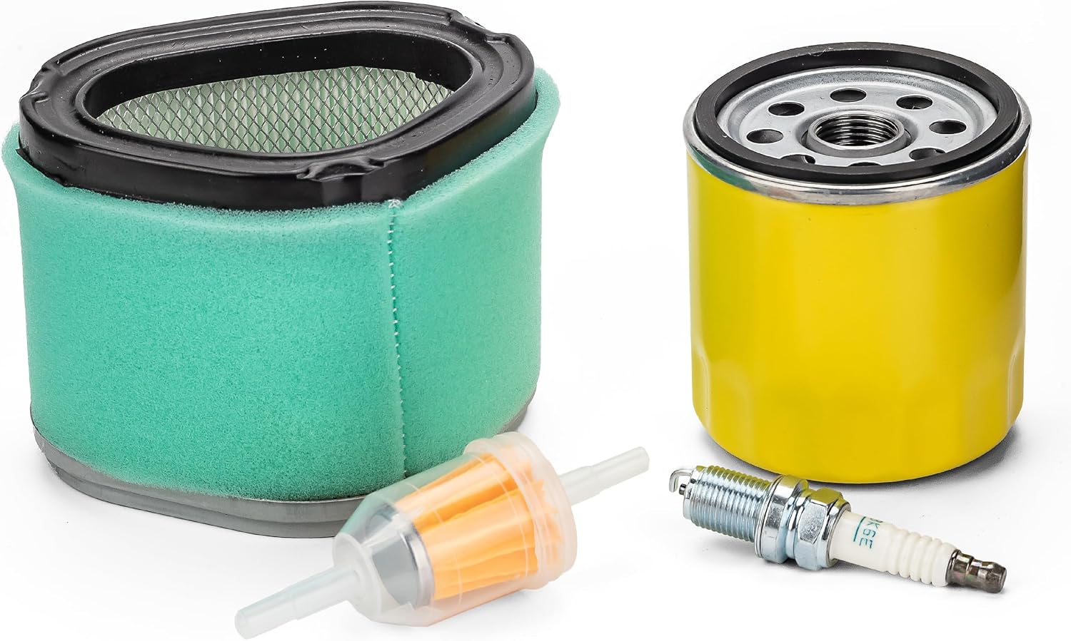 GY20661 Air Filter Oil Filter Tune Up Kit - Compatible with John D L110 LT160 LX266 M145944 Lawn Mower Kohler CV13S
