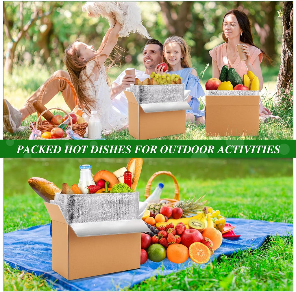 2 Pack Insulated Shipping Boxes for Frozen Food with Ice Packs, M