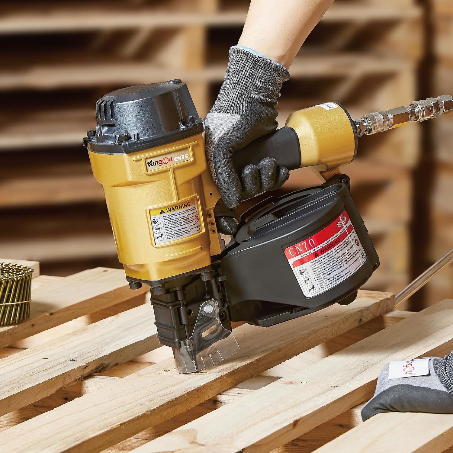 CN70 Siding Nailer Accepts 1-3/4-Inch to 2-3/4-Inch Nails