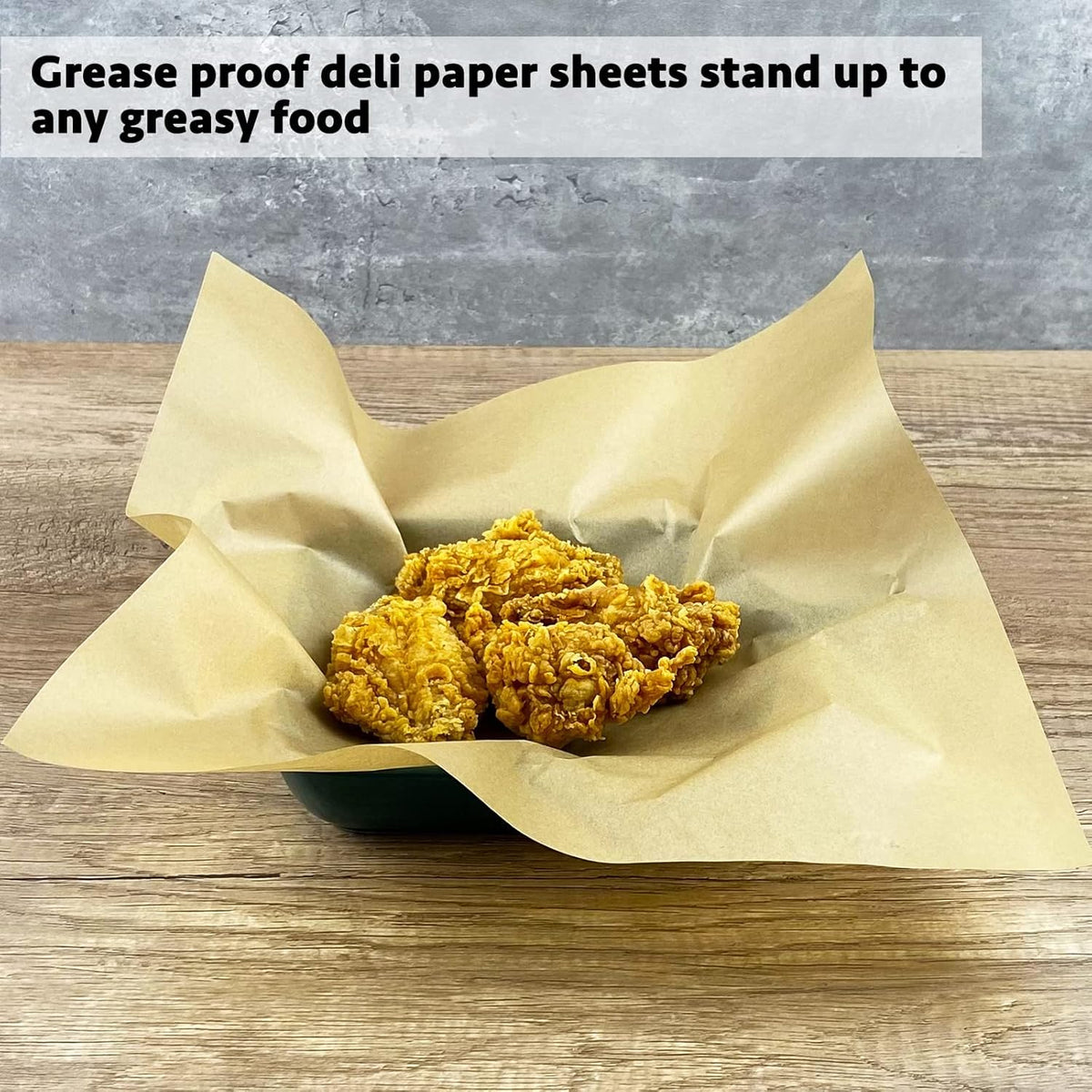 Deli Paper Sheets 12" X 12" 100PK, Grease Proof Sandwich Wrapping Paper