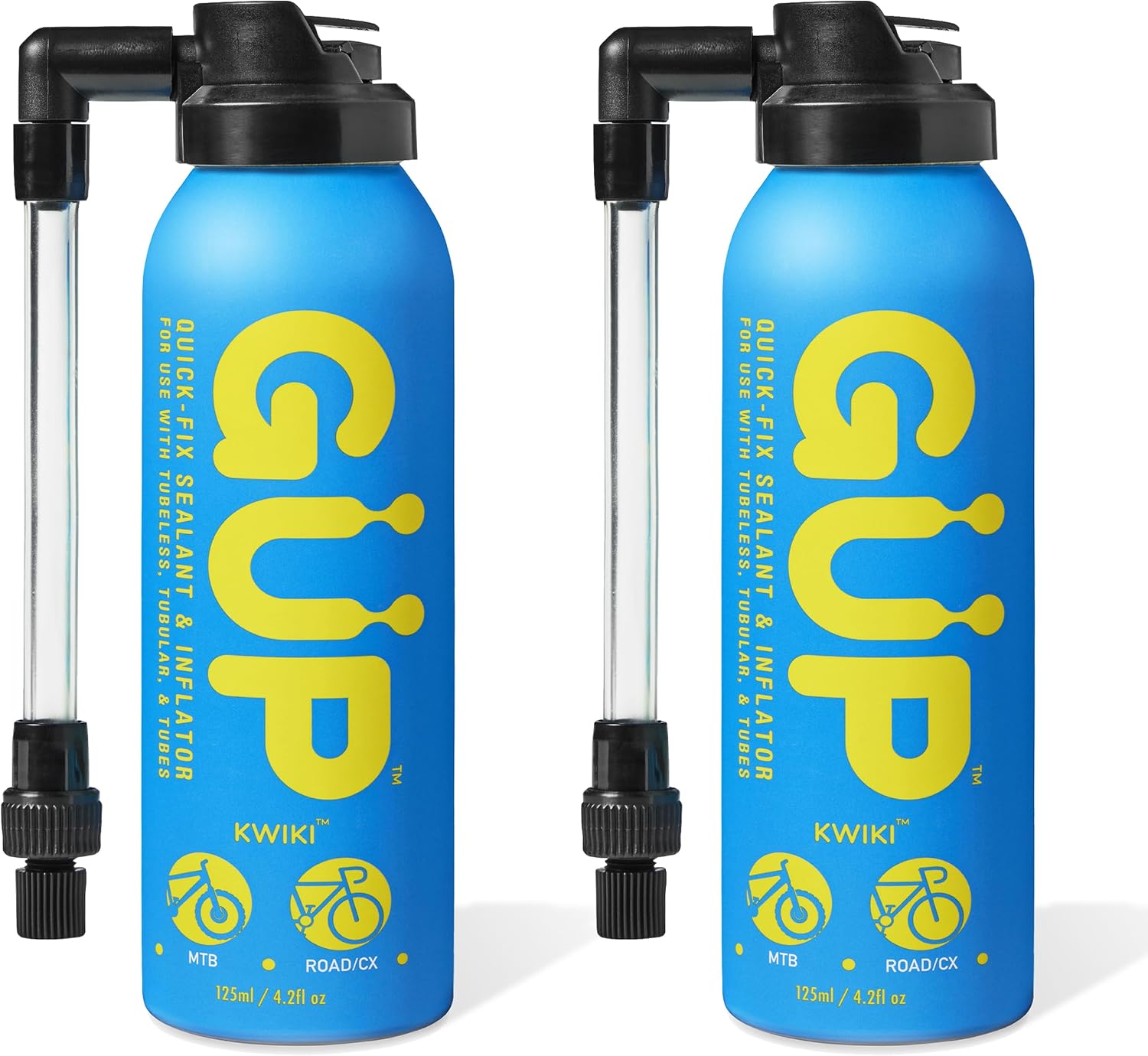 (GÜP Kwiki Quick Fix Tire Sealant and Inflator; for Mountain Bike, Road, Cyclocross, Gravel; Seal and Repair Flat or