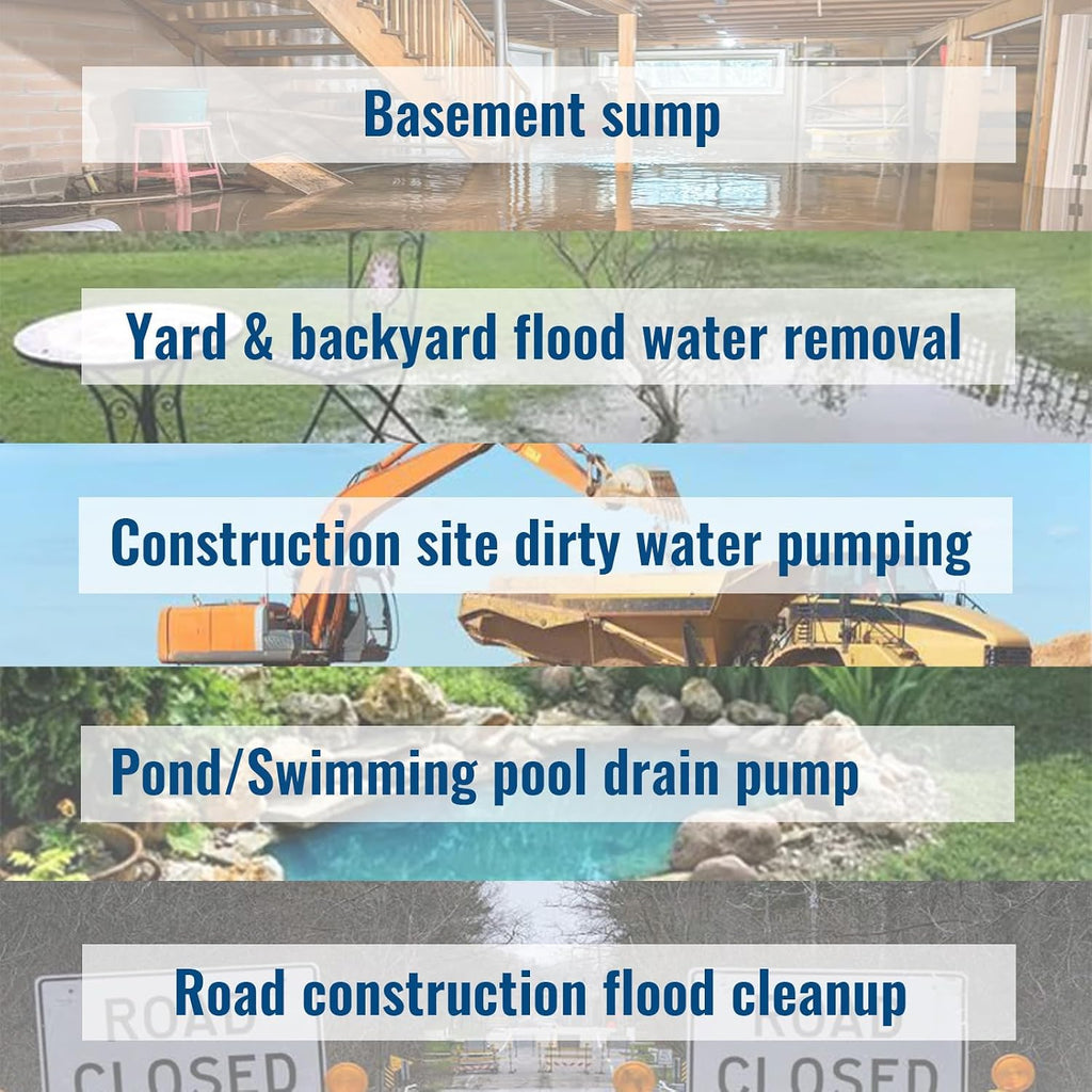 2" Electric Submersible Trash Pump for Tsurumi HS2.4S HSZ2.4S-62 | 1/2 HP 115V Automatic Submersible Wastewater Pump
