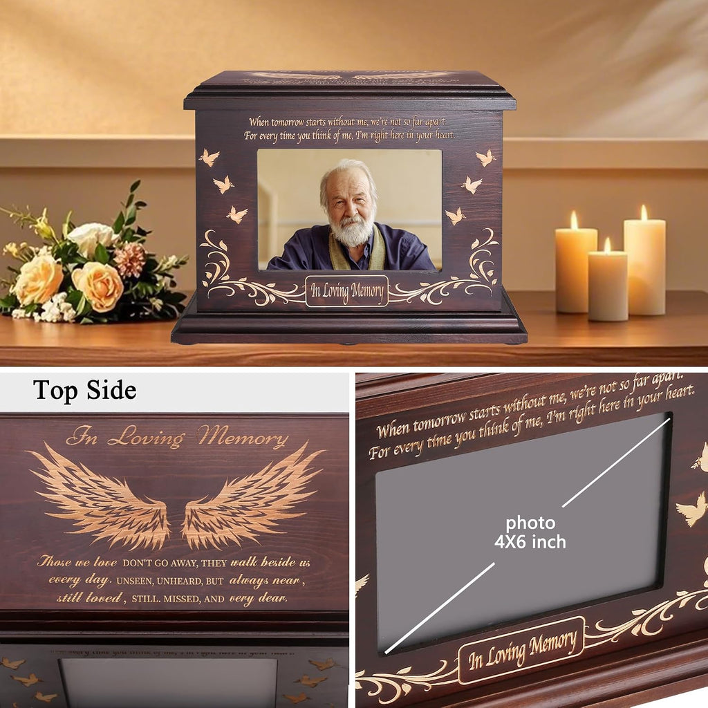 Cremation Urns for Human Ashes Male Female with Photo Frame