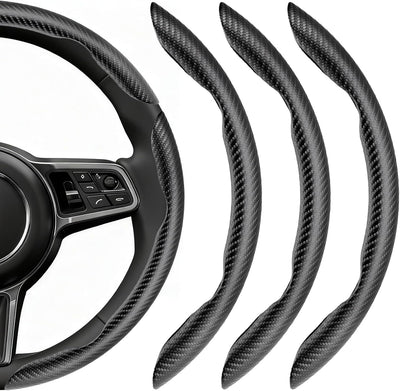 Steering Wheel Cover 3 Pcs Set, Anti-Slip, Scratch-Resistant, Universal Fit for 14-16 Inch Steering Wheels, Car