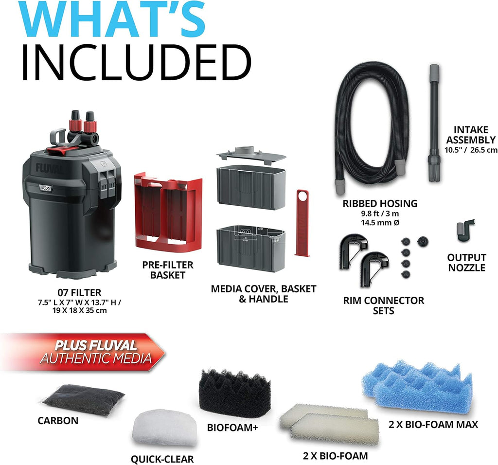 107 Perfomance Canister Filter for Aquariums up to 30 Gallons