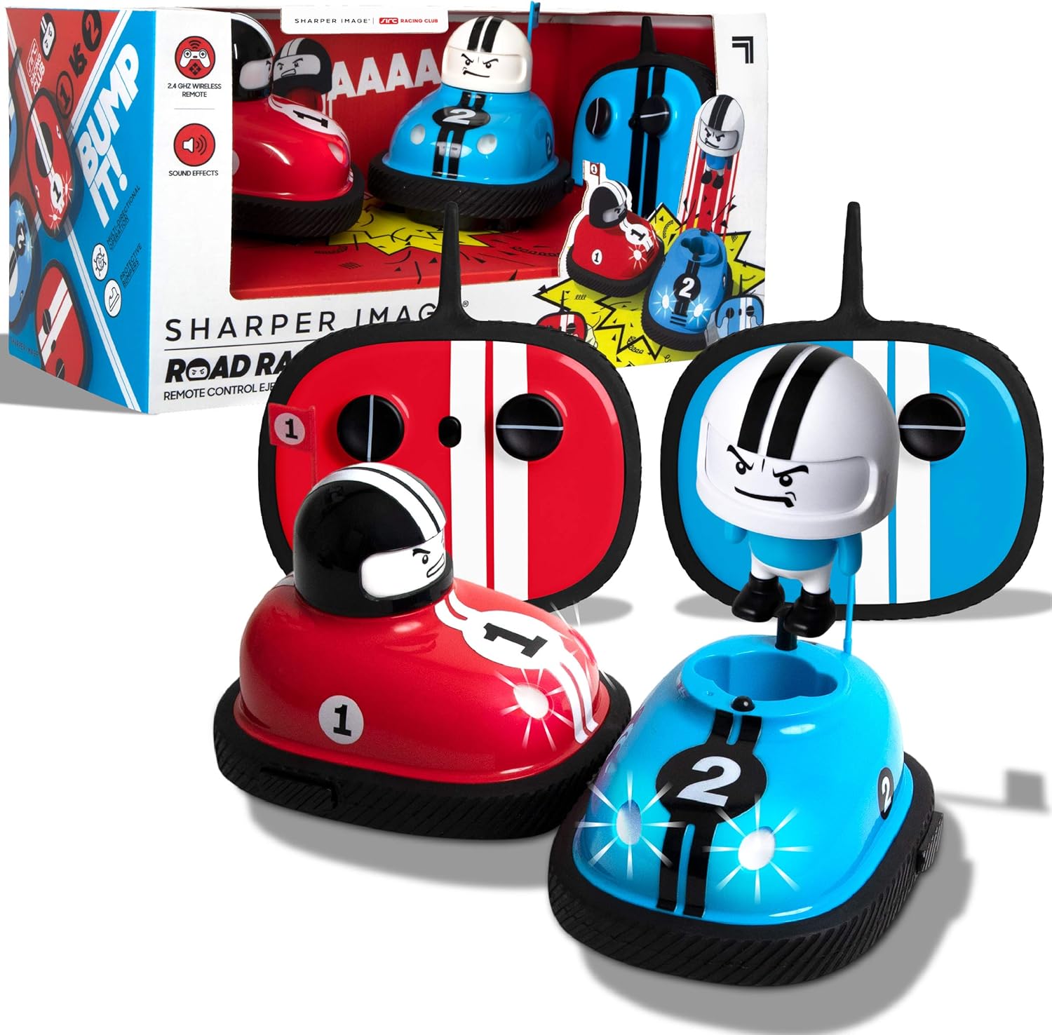 Road Rage Remote Control Cars, Mini RC Speed Ejector Bumper Cars, 2 Player Head to Head Battle Game with Ejecting