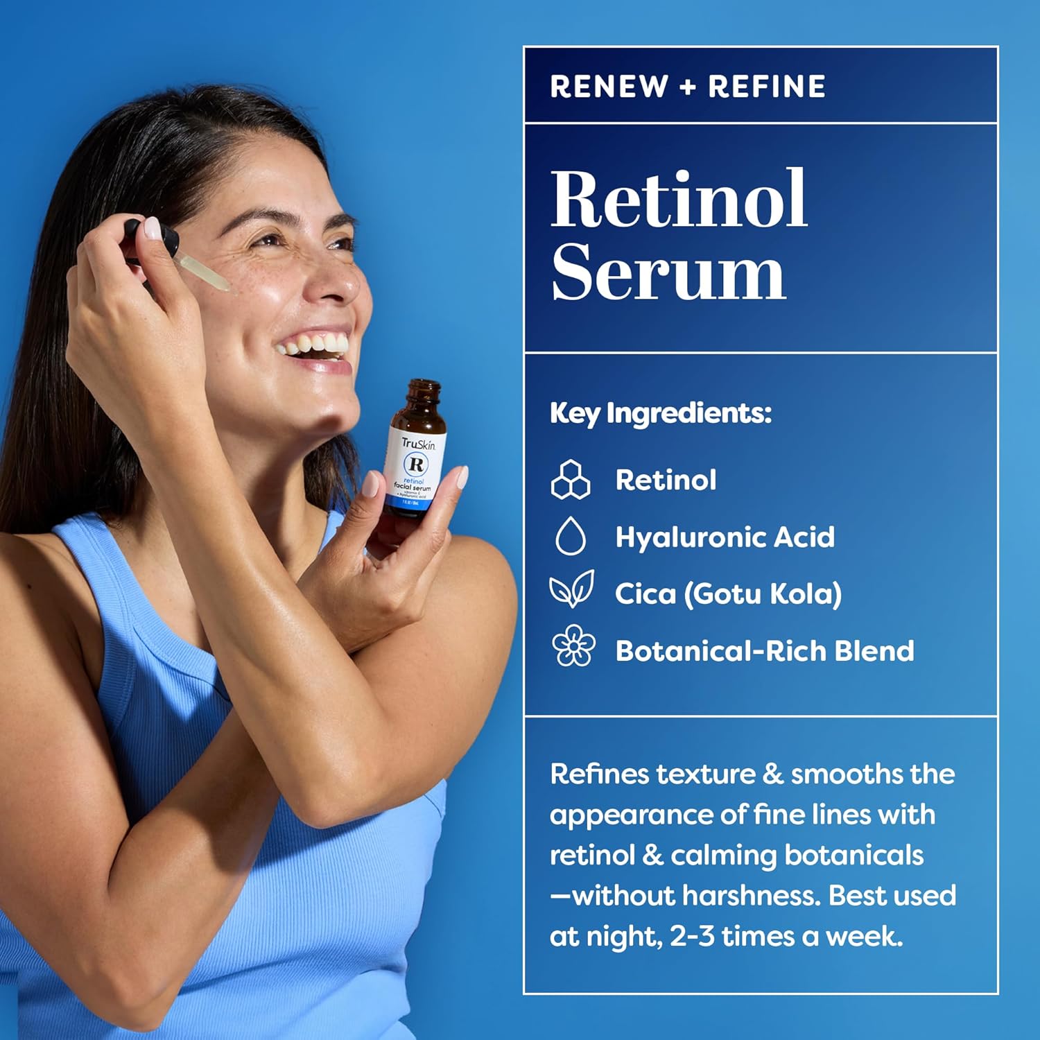 Serum Trio with Vitamin C, Retinol & Hyaluronic Acid, 1 fl oz Each | Complete anti aging AM, PM & all-day skincare