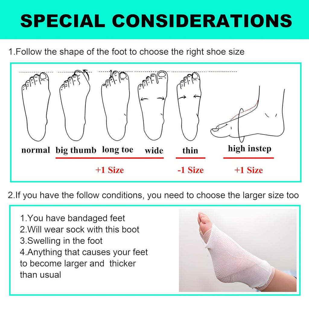 Air Walking Boot for Broken Foot, Injury, Sprained Ankle, M