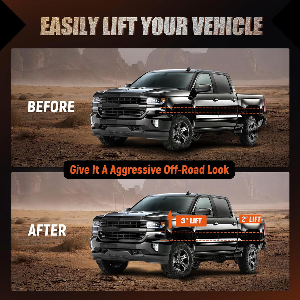 3" Front 2" Rear Leveling Lift kit for 2007-2024 Silverado 1500 Sierra 1500