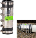 Fernco 2-inch XL Flexible Pipe Coupling Connector Fitting with Stainless Shield, Below Ground Plastic, Cast Iron, Steel