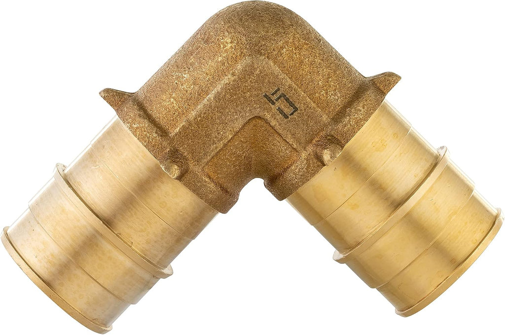 2 piece EFIELD Pex A Full Flow Expansion Brass Fitting 1"x 1" Elbow
