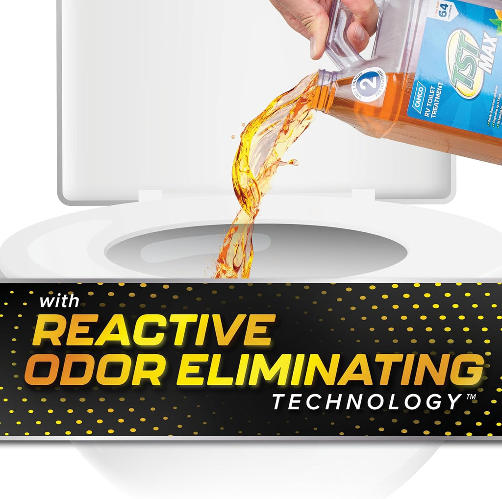 TST MAX RV Toilet Treatment 1-Gallon - Control Unwanted RV Sewer Odors & Break Down Waste and RV Toilet Paper