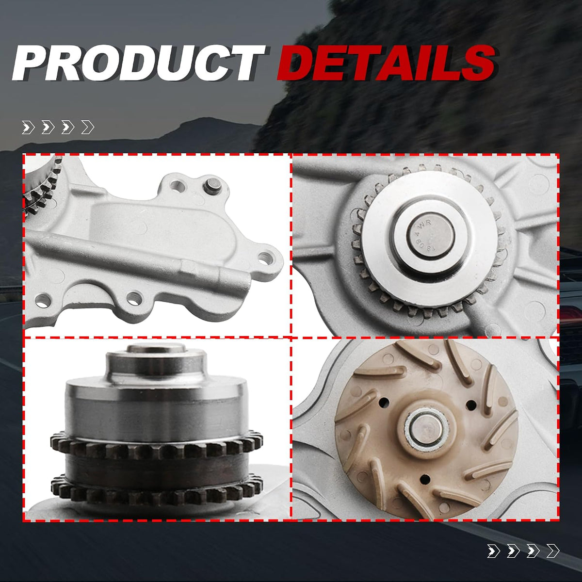 Engine Water Pump Automotive w/Gasket AA5Z8501C AW6348 Compatible for Ford Edge Explorer Fusion 3.5L 3.7L 2011-2019