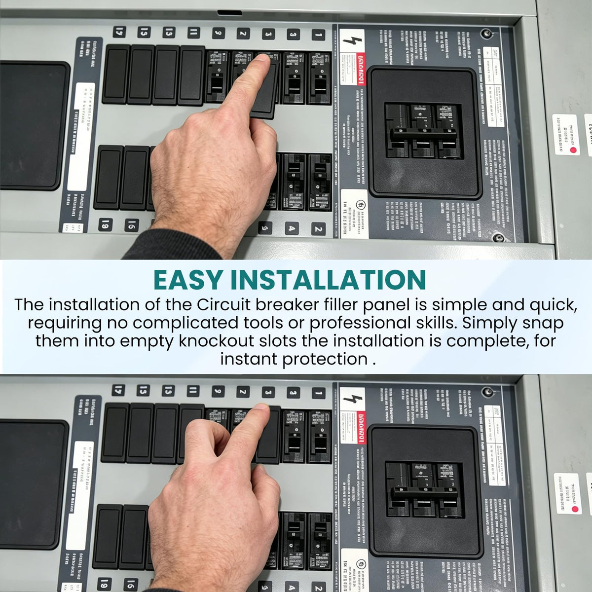 Zookpr 30-Pack Breaker Filler Plate for Eaton Circuit Breaker Panel Cover