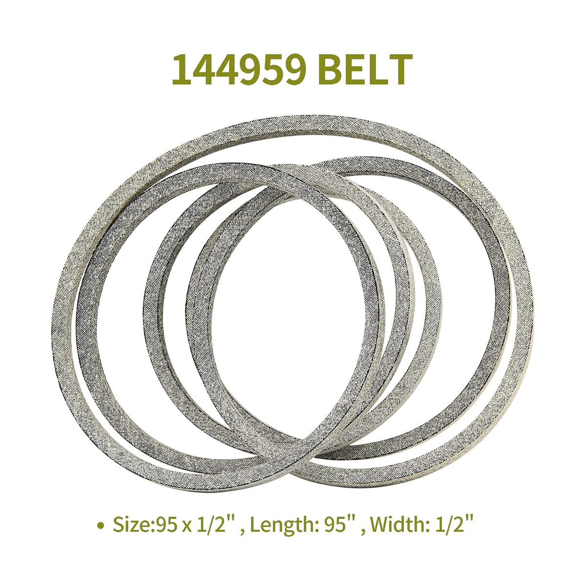 144959 Riding Mower Deck Belt 1/2" X 95" Replacement for Craftsman Poulan Husqvarna AYP 144959 532144959 532130801 160855 130801 138255 42" Deck for Craftsman LT1000 LT2000 LT3000 DYT4000