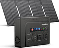 Solar Powered Generator, 200W Portable Power Station with Solar Panels 40W, 146Wh Power Bank with 2 AC Outlet 110V