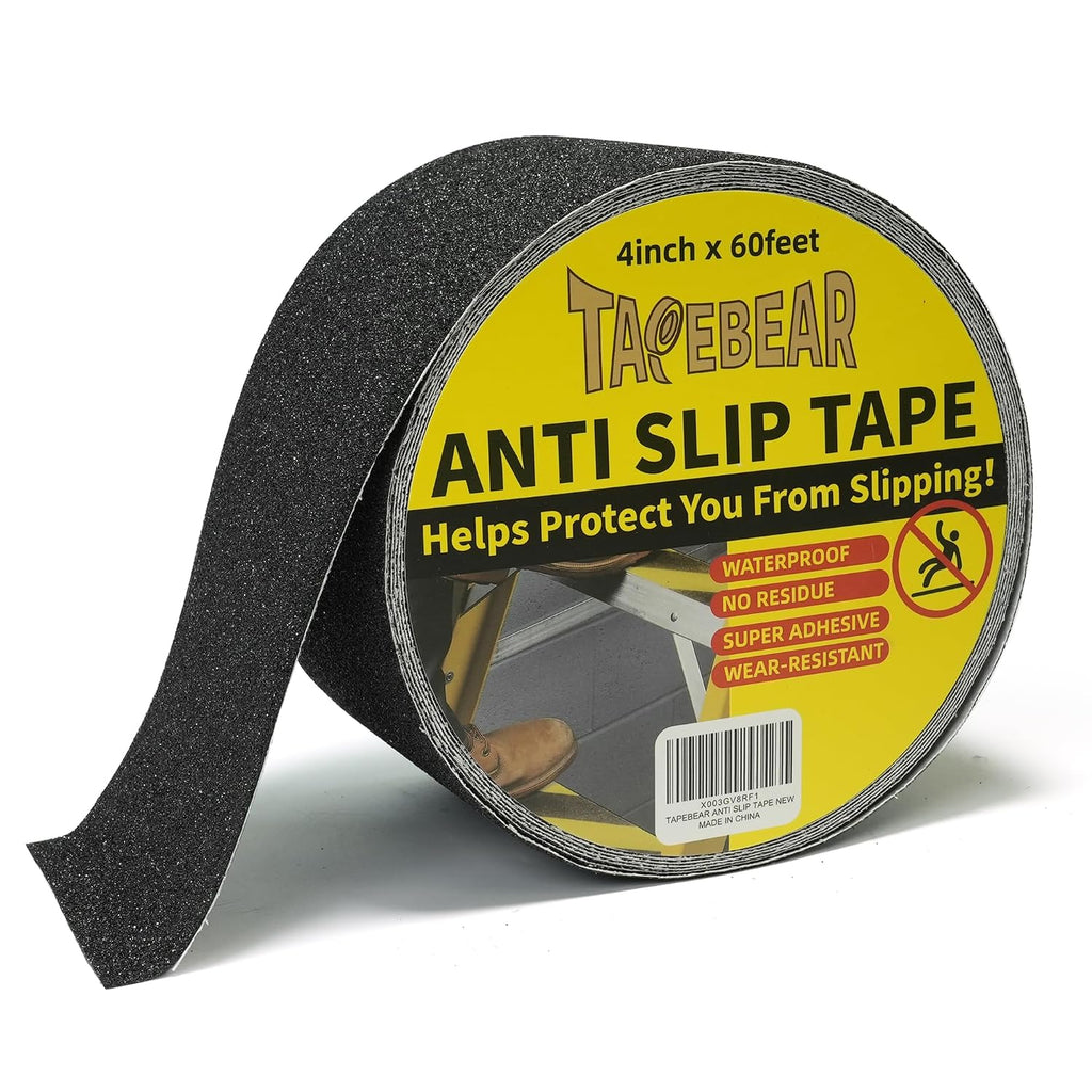 Black Grip Tape Anti Slip Traction Tape 4Inch x 60Ft